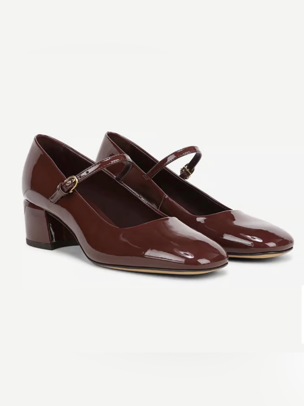 NIB Franco Sarto Davi Patent Mary Jane Pumps Russet Red Size 12